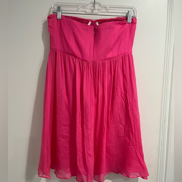 J Crew Pink Silk Strapless Taryn Dress Sz. 6P NWT - Picture 3 of 6